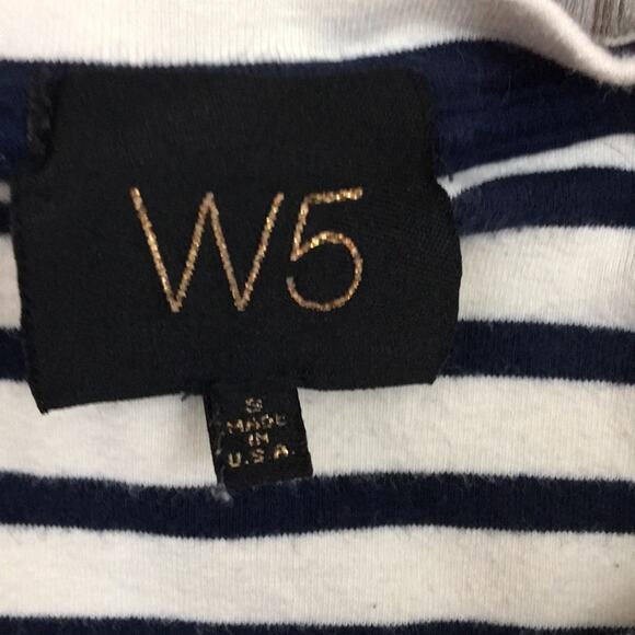 Anthropologie W5 Striped Crop Top Bell Sleeves - Picture 3 of 5